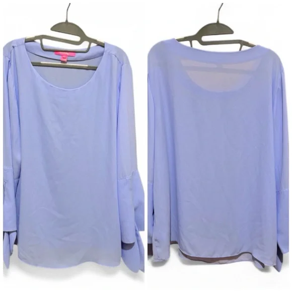 Lily Pulitzer Langston Top Periwinkle XL - Picture 3 of 11